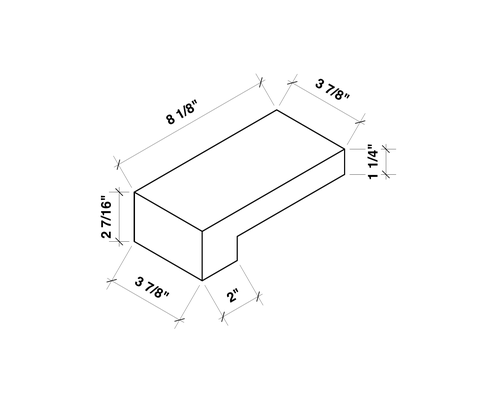 Header Split Stair Tread