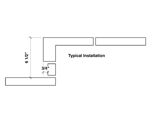 Rowlock Split Stair Tread - Typical Installation