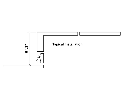 Rowlock Thin Stair Tread - Typical Installation